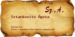 Sztankovits Ágota névjegykártya
